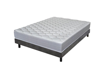 Matelas sommier 160x200 Chezlova - Soutien ferme - Sommier démonté - Béton LUER99275