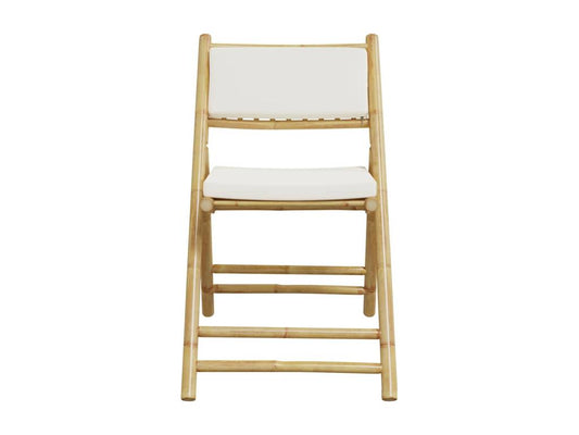 Chaises de Chezlova pliantes lot de 6 et coussins blanc crème OAPD18833