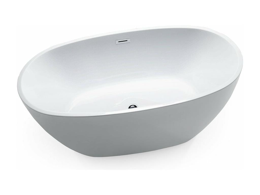 Baignoire îlot design ovale Chezlova blanche 150 cm AUJH56717