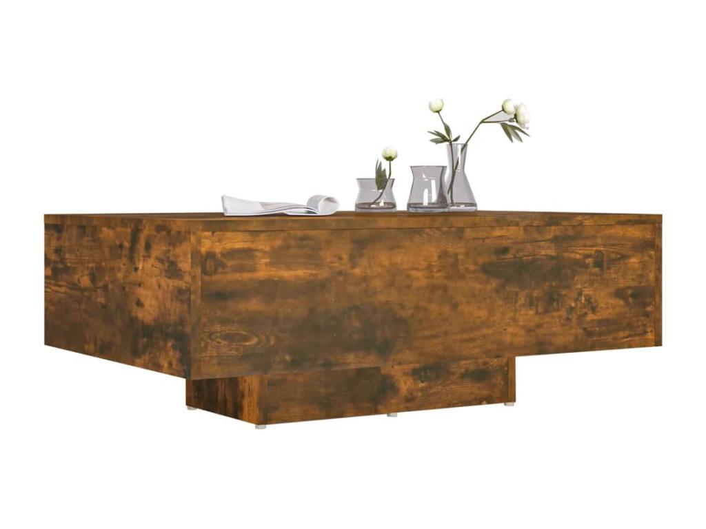 Table basse Chêne fumé 85x55x31 cm Bois d'ingénierie NDIZ82788