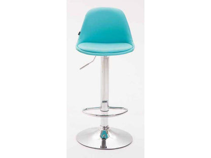 Lot de 2 Tabouret de bar - Similicuir / Métal chromé - Bleu - Chezlova VOCA04239
