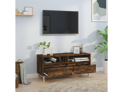 Meuble TV chêne fumé 100x34,5x44,5 cm bois d'ingénierie PEPC77419