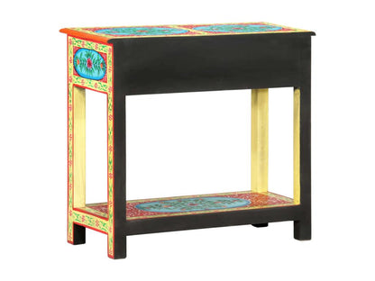 Table console peinte à la main 80x35x75 cm Bois de manguier ARNR36898