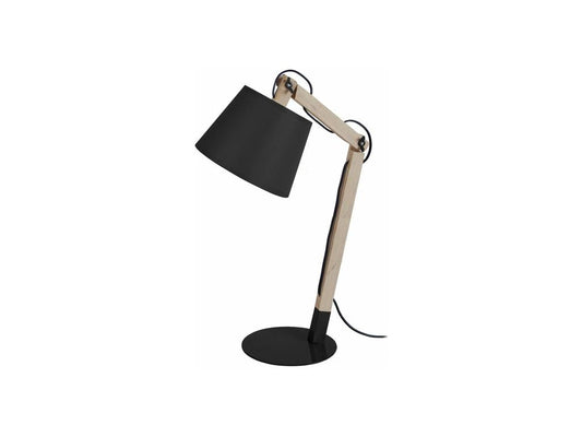Lampe de bureau articulée bois Noir naturel 68 cm. XQWE42369