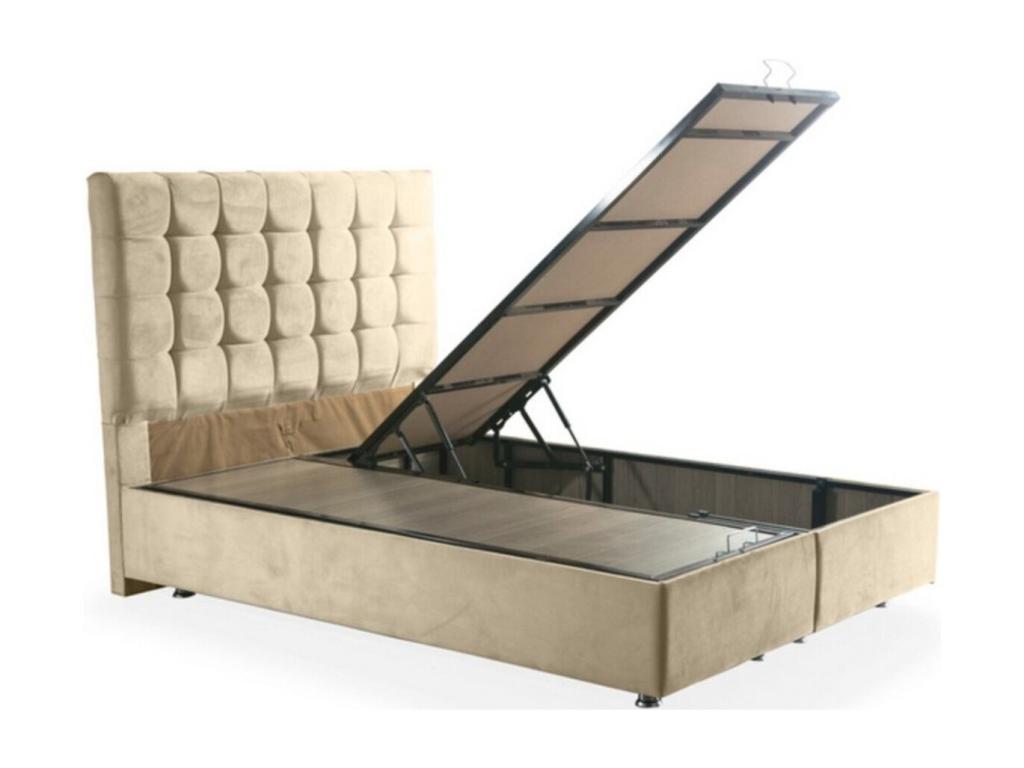 LIT coffre Domopure crème 90x200cm - Dimensions 90x200 cm - Sans Matelas PXOL62256