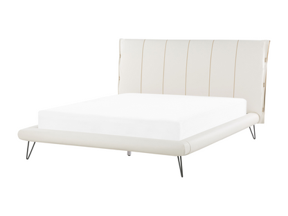 Ensemble de chambre Cuir PU Chezlova 160x200 cm Crème ZGMR41014