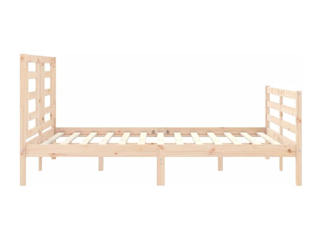 Cadre de lit sans matelas 160x200 cm bois massif BGST07633
