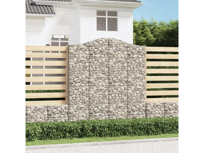 Panier de gabions arqué 200x30x220-240 Fer galvanisé JARI82173
