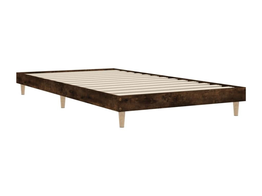 Cadre de lit chêne fumé 90x200 cm bois d'ingénierie CTTI07733