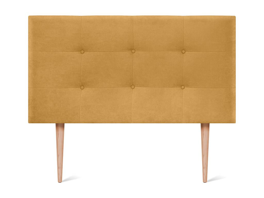 Chezlova Tête de lit en tissu Aqualine capitonné 105x115cm avec pieds pour lits 105 - Moutarde ZION60597