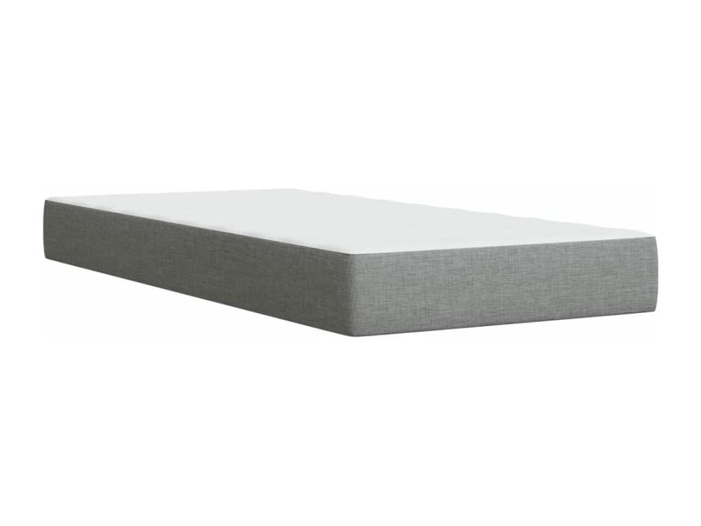 Sommier à Chezlova de lit avec matelas Gris clair 90x200 cm Tissu UTLK37010