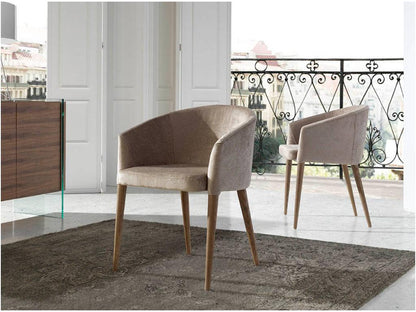 Fauteuil bois noyer et tissu Chezlova - Lot de 2-Couleur Chezlova 53 HKDJ34761