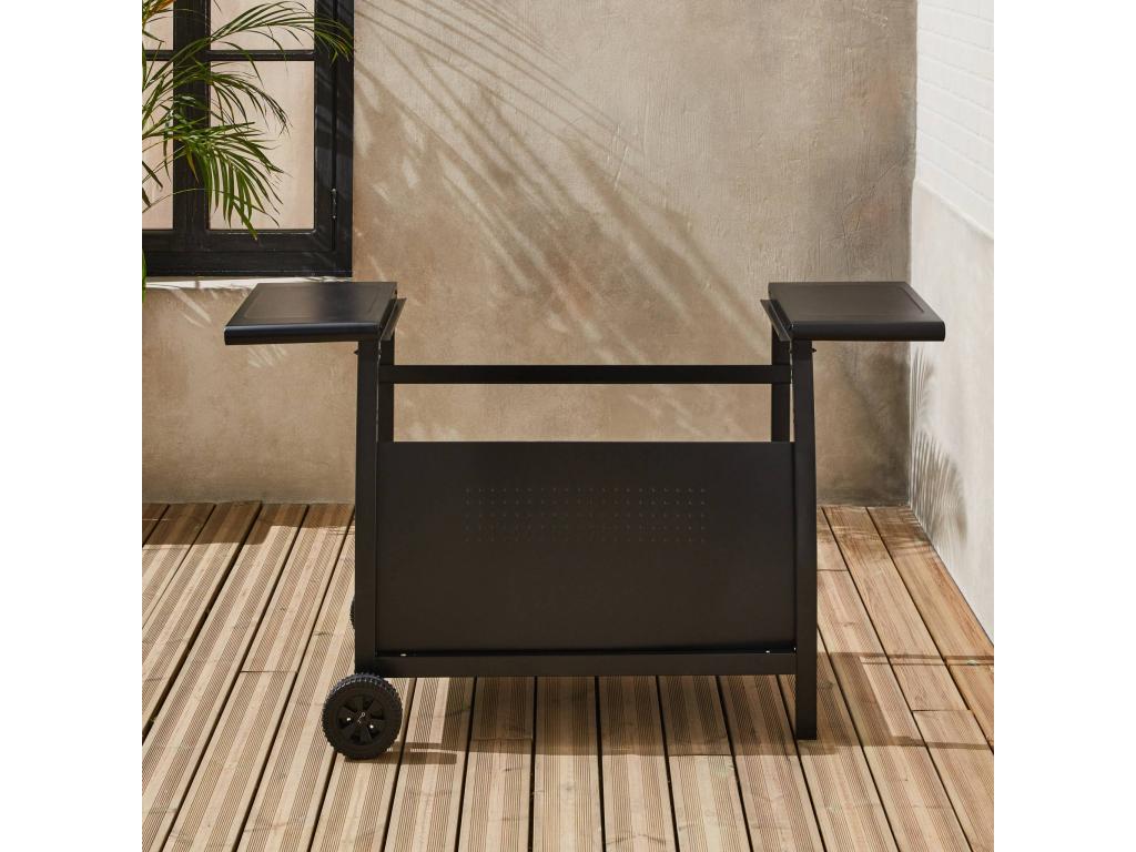 Chezlova pour Chezlova au gaz - Chariot Chezlova 4 brûleurs - Chariot barbecue noir- cuisine extérieure- Chezlova UCRN60218