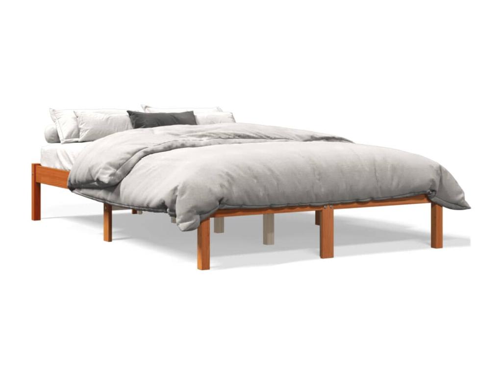 Cadre de lit cire marron 120x190 cm bois de pin massif JXLI97571