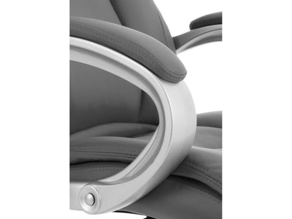 Chaise de bureau - Similicuir / Métal - Gris - Chezlova XL NMYF30611