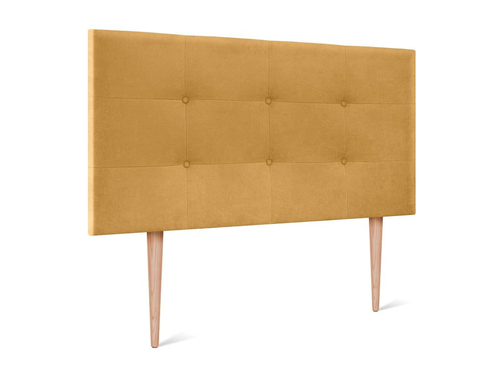 Chezlova Tête de lit en tissu Aqualine capitonné 105x115cm avec pieds pour lits 105 - Moutarde ZION60597