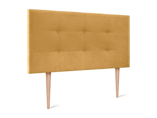 Chezlova Tête de lit en tissu Aqualine capitonné 105x115cm avec pieds pour lits 105 - Moutarde ZION60597