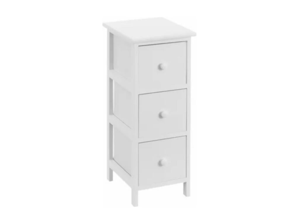 Meuble de rangement Couleuris blanc - Longueur 26 x Profondeur 32 x Hauteur 64 cm LXRN29257