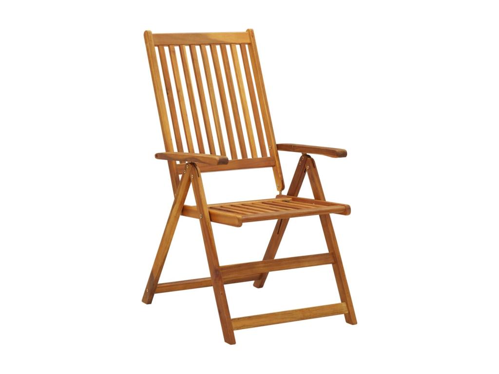 Chaises pliables de jardin 6 pièces avec coussins Bois d'Chezlova JDCD77413