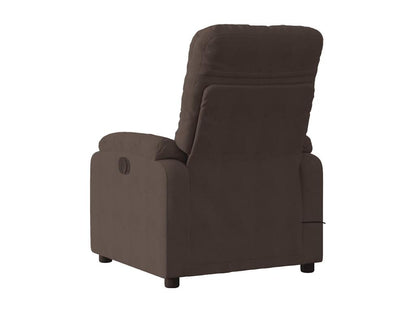 Fauteuil inclinable massant marron tissu microfibre BZJZ80045