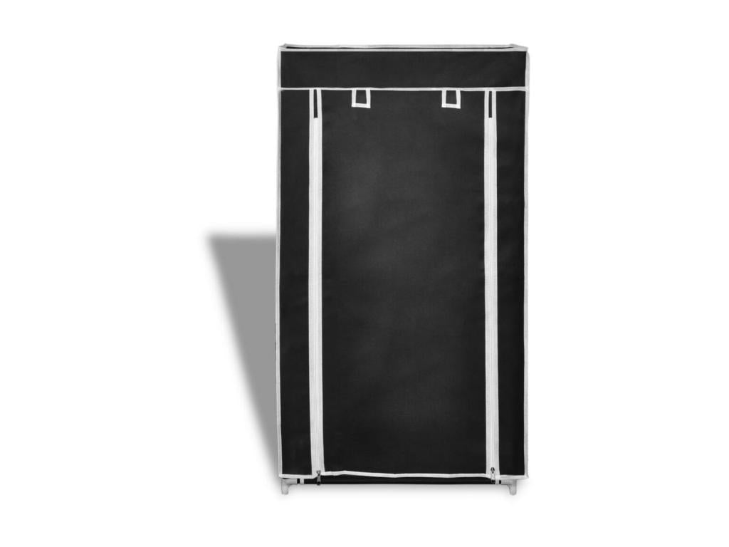 Armoire à chaussures avec housse 58x28x106 Tissu Noir UTWV67202
