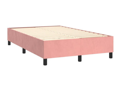 Sommier à Chezlova de lit matelas et LED Rose 120x200 cm Velours HVSO80981