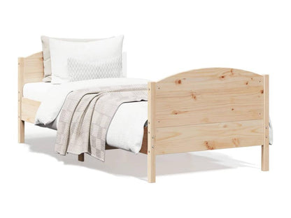 Cadre de lit sans matelas 90x200 cm bois de pin massif ELWW53586