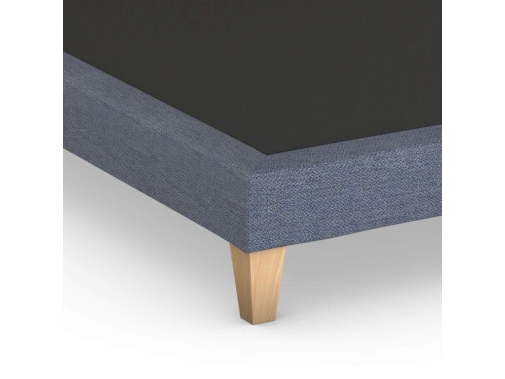 Sommier déco tapissier bleu océan - Chezlova 2x90x200 BTAI33934