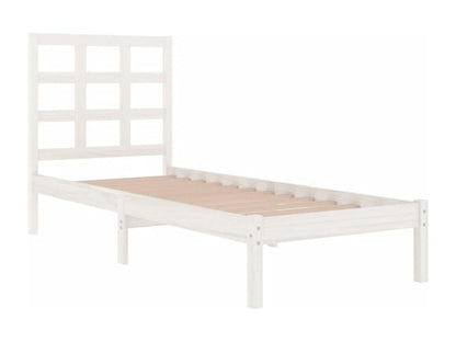 Cadre de lit sans matelas blanc 90x190 cm bois massif BPXH33950