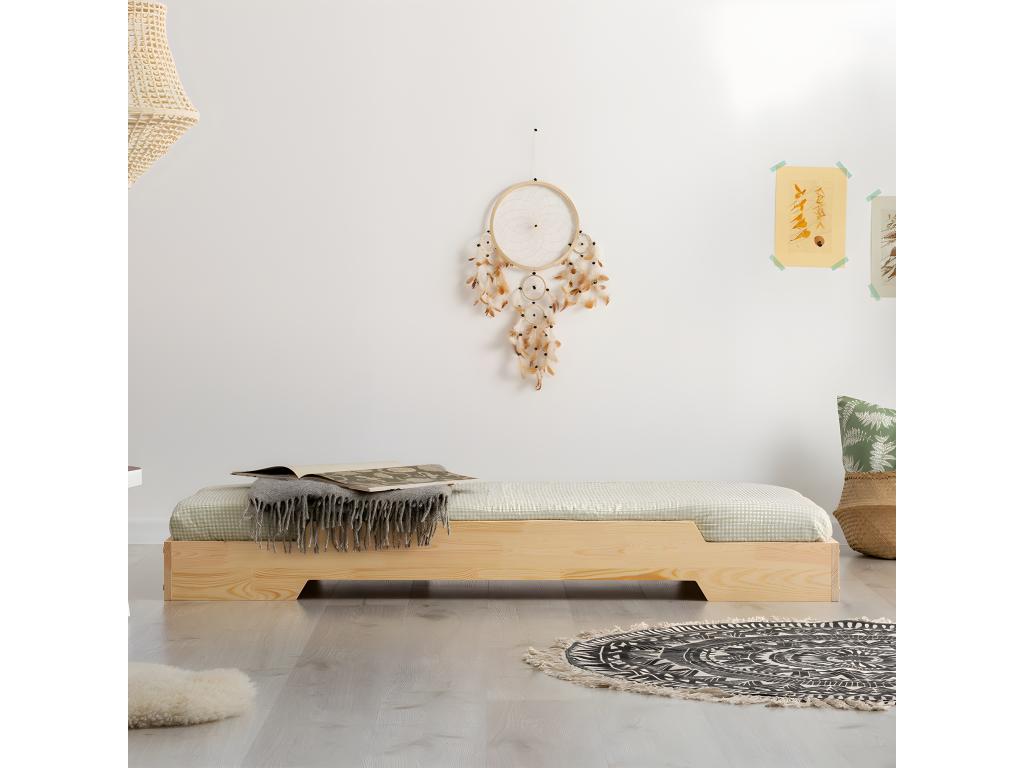 Lit 90x190 sommier inclus Cyrielle Bois AICS44536