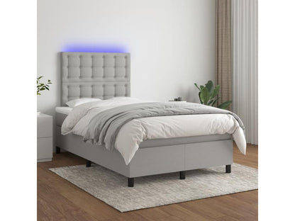 Sommier à Chezlova de lit matelas LED gris clair 120x190 tissu ZYLH78983
