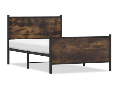 Cadre de lit métal avec tête de lit et pied de lit 100x190 cm OPBL74095