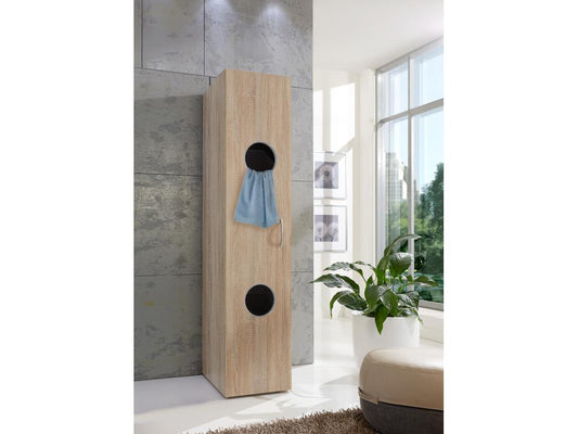 Armoire à linge avec 2 tablettes Couleuris Imitation chêne - L- 40 x H- 185 x P- 40 cm WRGO20497