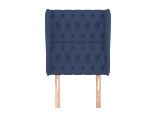 Tête de lit avec oreilles Bleu 83x23x118/128 cm Tissu DWNP20600