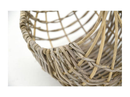 Panier arrondi ajouré en Chezlova gris 35 cm EJKY52582