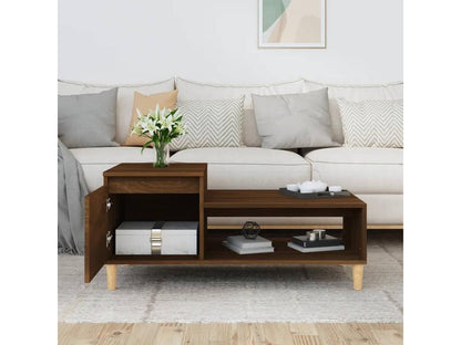 Table basse Chêne marron 100x50x45 cm Bois d'ingénierie HOYK94854