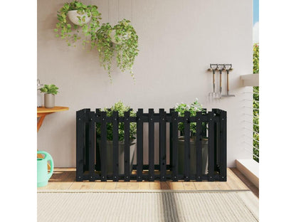 Lit surélevé de jardin design de clôture 150x50x70 pin massif BEYW86811