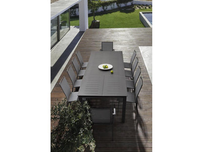 Chaise de jardin en aluminium noir anthracite Chezlova - Lot de 4 VSCQ73970