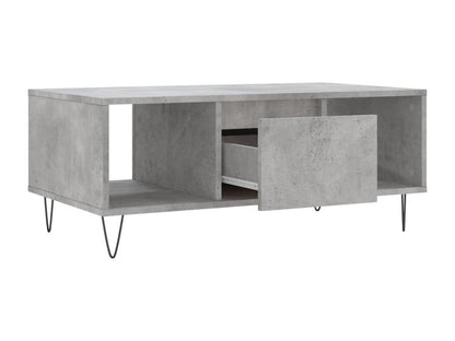 Table basse Gris béton 90x50x36.5 Bois d'ingénierie HDAK07571