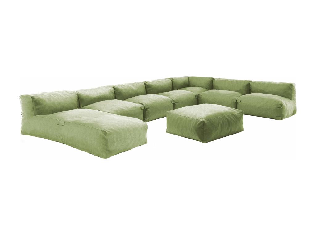 Salon de jardin modulable 8 places vert Chezlova OGZA85573