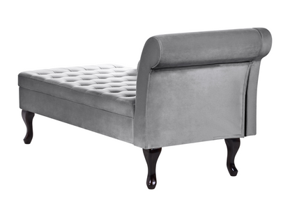 Chaise longue Chezlova Velours Gris clair Côté droit SWUV19953