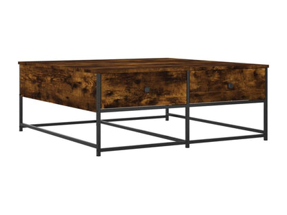 Table basse chêne fumé 100x99x40 bois d'ingénierie QUBD99739