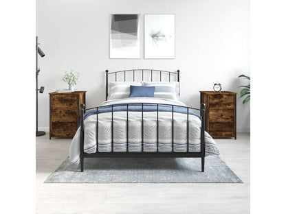 Tables de chevet 2 pcs chêne fumé 40x36x60 bois d'ingénierie VVBM93795