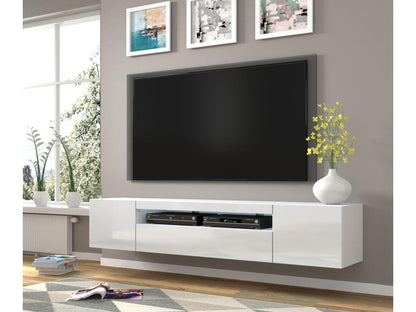 Meuble Tv AURA RTV200 3D 200x37x42 Blanc SRZF10919