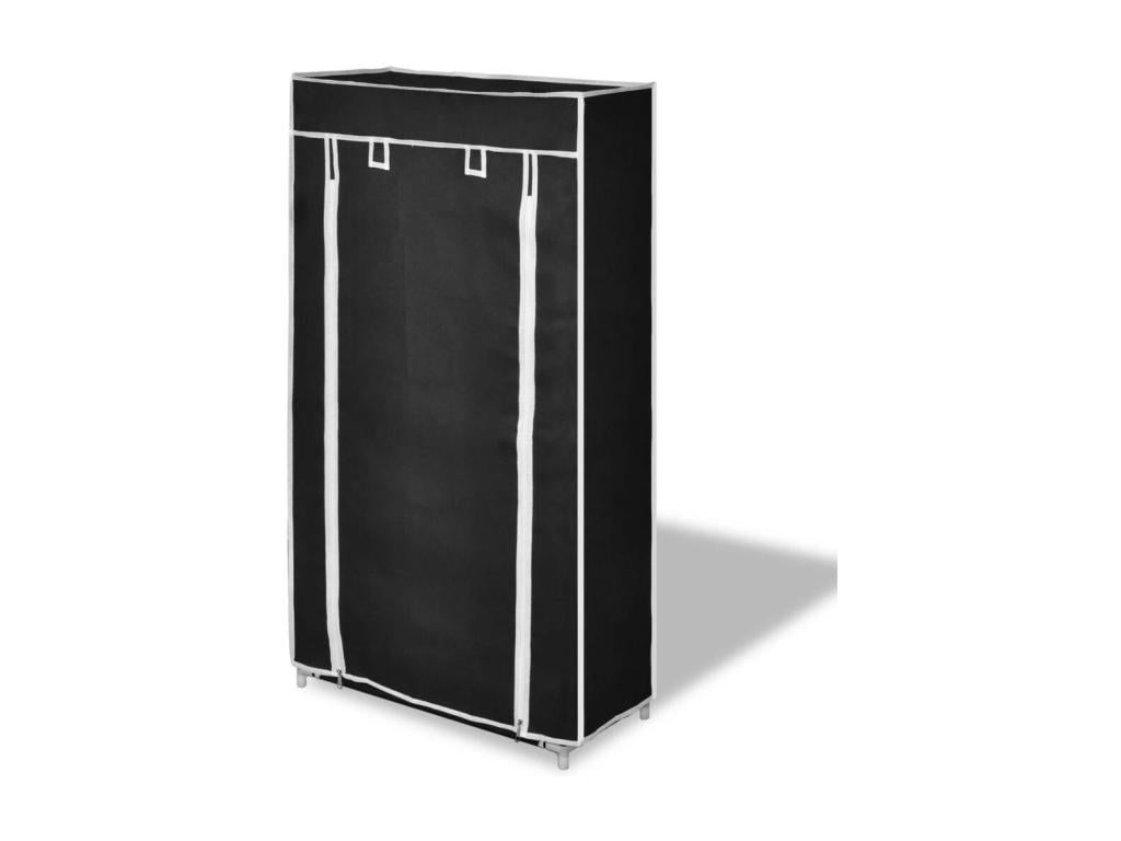 Armoire à chaussures avec housse 58x28x106 Tissu Noir UTWV67202