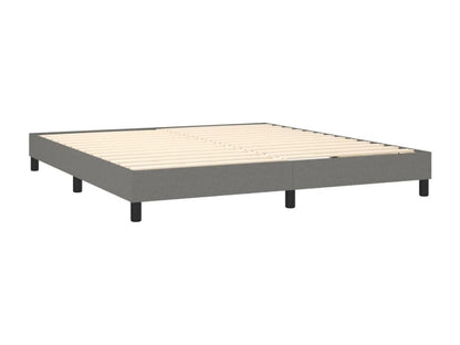 Sommier à Chezlova de lit avec matelas Gris foncé 180x200cm Tissu NNEV32187