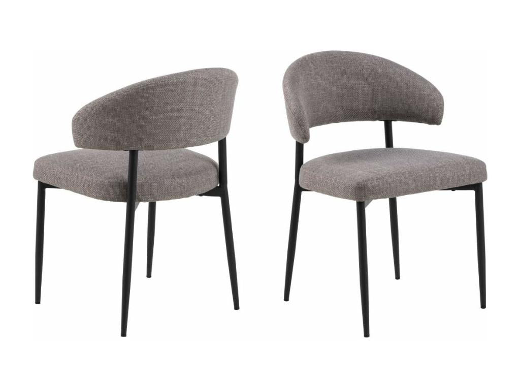 Chaise de salle à manger Edina marron. SWXU59258