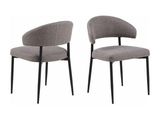 Chaise de salle à manger Edina marron. SWXU59258