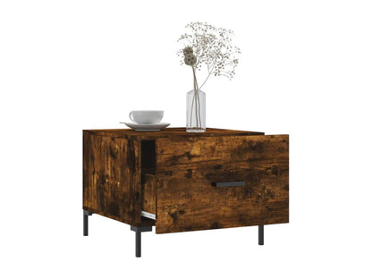 Tables basses 2 pcs chêne fumé 50x50x40 bois d'ingénierie XMDB65913