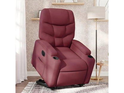 Fauteuil inclinable électrique rouge bordeaux tissu JYWO69555